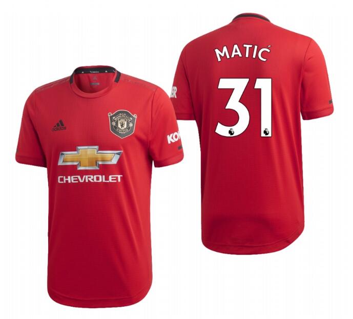 Men's Manchester United #31 Nemanja Matic Red 2019 Soccer Club Home Jersey